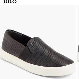 Vince women’s Blair black perforated leather slide on sneaker size 5 / EUR 35